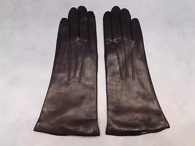 New! Eddie Bauer Ladies Brown Leather Winter Gloves Lambs Wool Lining Size Small • $24.99