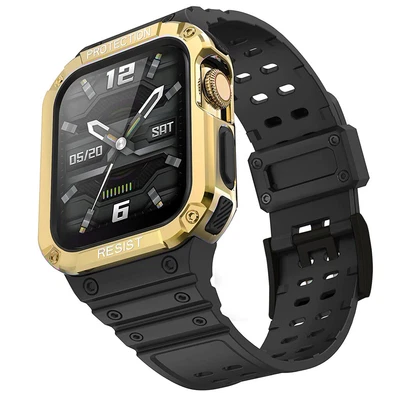 $8.79 • Buy For Apple Watch Series 8/7/6/5/4/3/SE Rugged Case With Band Strap 41mm/44mm/45mm