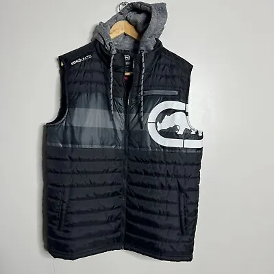 Ecko Puffer Vest Jacket Mens Black Coat Large • $29.99