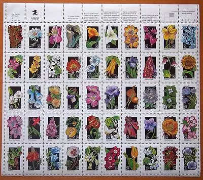 $20 • Buy Usa 1991 Wild Flowers 50 Mint Stamps - Complete Sheet - 50 Different Flowers