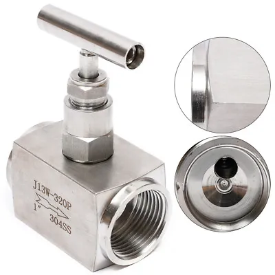 1  Needle Valve BSP Stainless Steel SS304 T Handle High Pressure 420bar NEW • $23.51