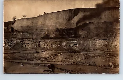 RPPC Real Photo Postcard Nebraska Louisville Cass Co Stone Quarry Mine Mining • $35