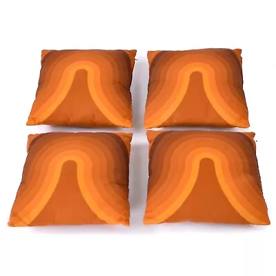 Set Of 4 Verner Panton For Mira X Orange Kurve Mid-Century Modern Danish Pillows • $1295