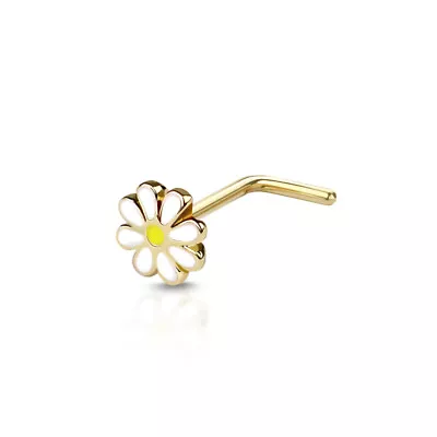 20 Gauge Nose Rings L Band Designs With Dainty Daisy Flower Shape Surgical Steel • $12.75