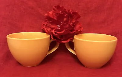 Pair Of Large Yellow Cappuccino Tea Coffee Hot Chocolate Cup. Made In England • £9