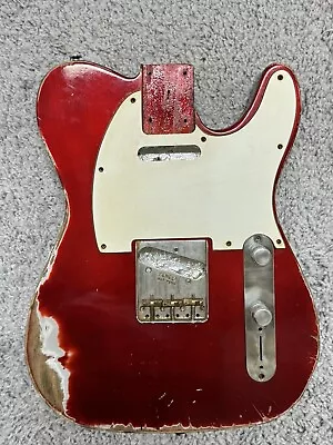 Lacquer Aged Relic Tele Style Vintage Custom Guitar Body CAR Over Silver • $179.99