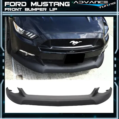 Fits 15-17 Ford Mustang Front Bumper Lip Splitter Chin Spoiler Unpainted- PU • $109.93