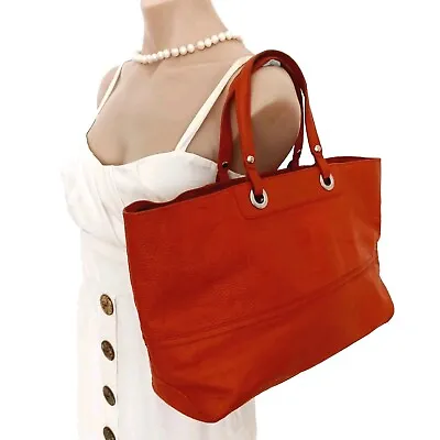 Oroton Genuine Cowhide Leather Red Tote Bag Handbag • $75