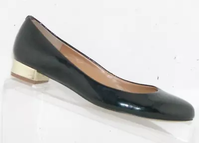 J.Crew Harper Black Patent Leather Round Toe Slip On Block Heels 5.5 • $16.99