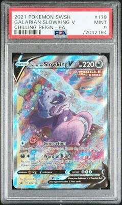 $0.99 • Buy Pokemon PSA 9 MINT SWSH Chilling Reign ALT ART Galarian Slowking V 179/198 