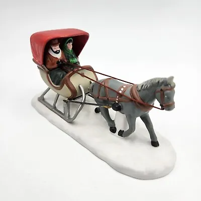 Dept 56 One Horse Open Sleigh Figurine Heritage Village Christmas 5982-0 No Box • $9.95