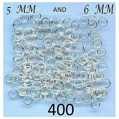 Silver Plated Single Turn Jump Rings For  Crafts Jewellery Making Etc. • £2.05