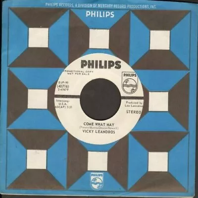 Leandros Vicky - Come What May Philips 40716 Promo Vinyl 45 Rpm Record • $15.60