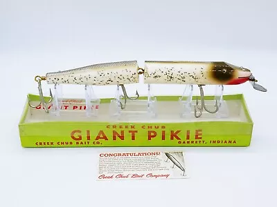 Vintage Creek Chub Wood Giant Pikie Fishing Striper Wood Fishing Lure Nice !! • $49.99