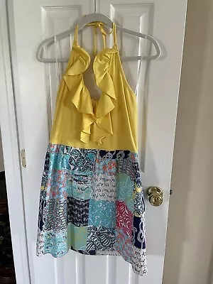 Lilly Pulitzer Vintage Halter Dress - Beautiful Design & Pattern - Size Large • $25