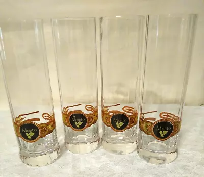 (4) Tommy Bahama Mojito Glasses By Artist Daniel Justin Chase Cigar Band.  • $22.97