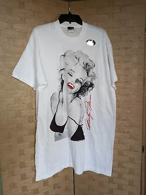 Vintage White MARILYN MONROE T Shirt By Diamond Dust Licensed Made In USA Single • $54.95