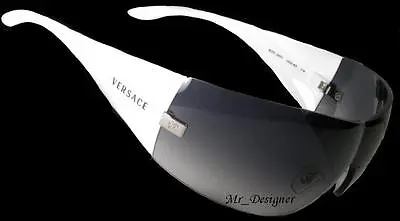 NEW Authentic VERSACE Designer Mens Womens White Mod. VE 2054 1000/8G Sunglasses • $259