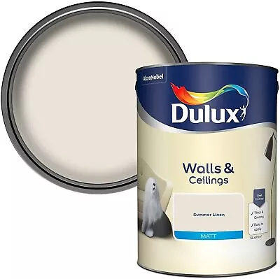 £21.99 • Buy Dulux Matt Emulsion Paint For Walls And Ceilings - Summer Linen 2.5L