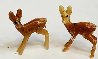 Vintage Dollhouse Plastic Miniature Deer Fawns Figurines 3/4  • $6.99