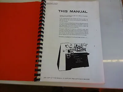 Colchester Chipmaster Manual + Spare Parts • £30