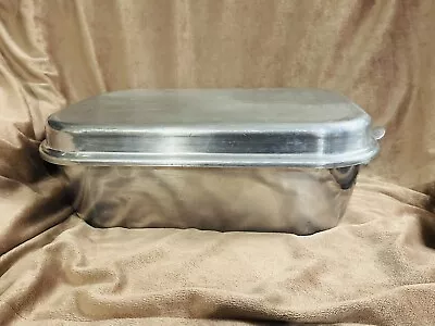 Vintage Wear-Ever 2 Piece 15.5 X 11  Aluminum Roaster Pan 918 & 818 Made In USA • $19.99