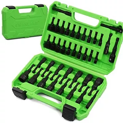 39PCS Magnetic Hex Nut Driver Master Kit1/4  Quick-Change Hex Shank SAE&Metric • $24.95