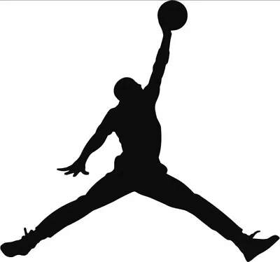 Michael Jordan Air - 5 Inch Black Vinyl Sticker  • $4.75