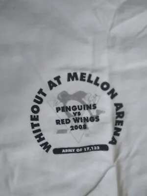 Penguins Whiteout At Mellon Arena T Shirt 2008 Vs Red Wings Size XL  • $9.75