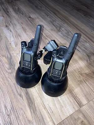 Set 2 Motorola SX700R Radio Walkie Talkie 2-Way W/chargers And Belt Clips Tested • $40