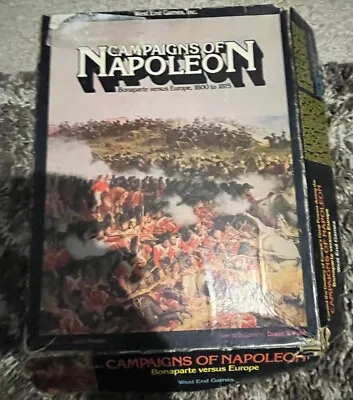 Campaigns Of Napoleon West End Games  Napolonic Game Box In Poor Shape • £12