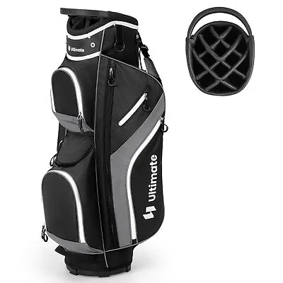Golf Cart Bag Lightweight Golf Club Bag W/14 Way Dividers Top Grey • $89.99