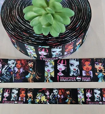 7/8 & 1.5 (1 YD) Monster High Ribbon Clawdeen Frankie Lagoona Draculaura Nefera • $1.40