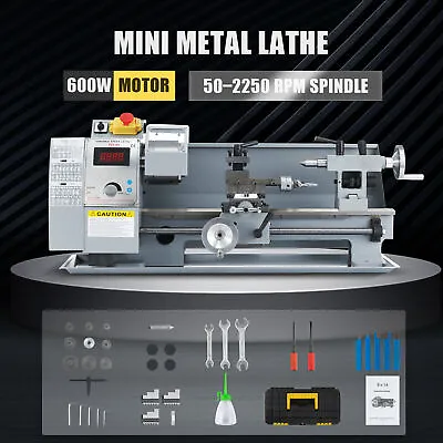 Benchtop Mini Metal Lathe Cutting Machine For Wood & Metal 8 X14  600W 2250rpm • $559.99