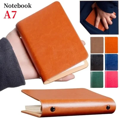 £7.31 • Buy A7 Portable Leather Notebook Pocket Journal Binder Diary Book Stationery