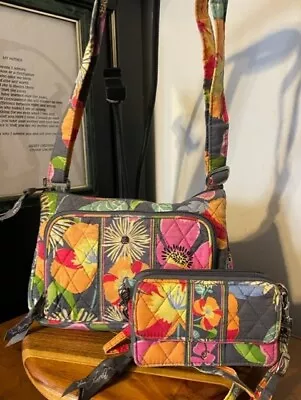 VERA BRADLEY Jazzy Blooms LITTLE HIPSTER & ALL-IN-ONE CROSSBODY SET - XPO • $34.48