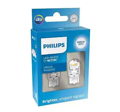 PHILIPS T20 W21W 7440 Ultinon Pro6000 LED 6000K White Reverse Light Bulbs • $59.99
