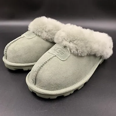 Ugg Coquette Slipper Shaded Clover Suede Sheepskin Wool Slip-on Shoe Women Us 9 • $135