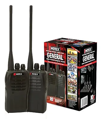 Mitex General Twin Pack Uhf 5w Licensed Handheld Two Way Radio (walkie Talkies) • £187