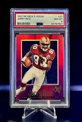 1997 Skybox E-x 2000 #27 Jerry Rice 49ers Hof Psa 8 • $19.99