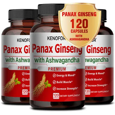 Panax Ginseng Capsules 10:1 7000mg High Strength Panax Extract • £7.73