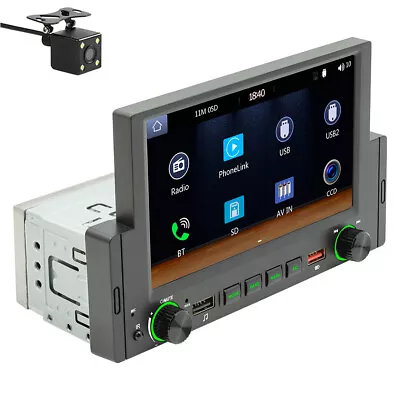 1 Din 6.2in Car Radio Bluetooth Android Auto MP5 Player Head Unit W/Rear Camera • $93.50