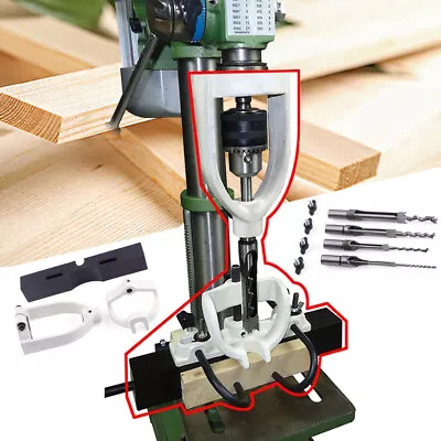  Square Mortising Kit Drill Press Attachment Mortise Locator Tool W/4 Bits • $65.55