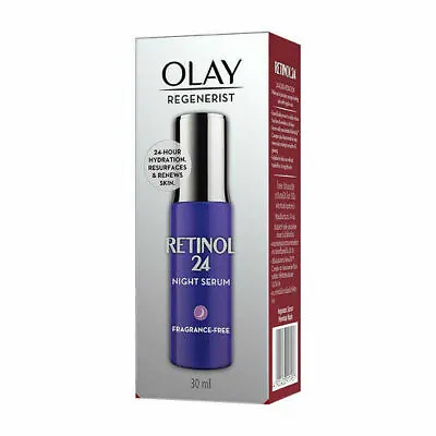 Olay Regenerist Retinol 24 Night Serum Anti-wrinkle Hydration Renews Skin 30 Ml. • £28.42