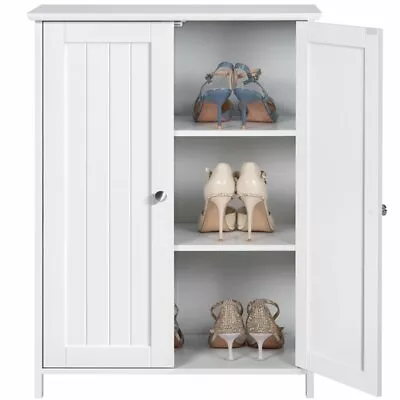 $49.98 • Buy Floor Stand Storage Cabinet Cupboard With Door Pantry Home Kitchen 3 Shelves