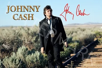 JOHNNY CASH Signed Music 12x18 Inch Photograph Poster - Walk The Line - Hurt • $28.95