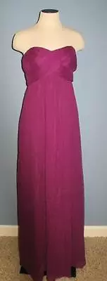 JCrew Petite Taryn Gown In Silk Chiffon Size 4P Spiced Wine Long Dress • $119.95