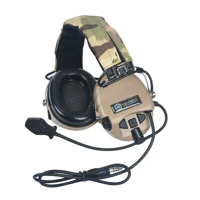 WADSN Airsoft Military Sordin Style Noise Reduction Headset Communication - TAN • £53.76