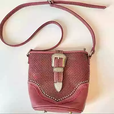 Montana West Trinity Ranch Burgundy Buckle Purse • $45