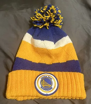 Golden State Warriors NBA Beanie Pom Top Mitchell & Ness Basketball • $16